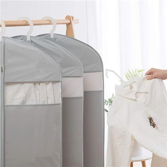 DressBags for Gowns Long,65''LongDress Clear GarmentBag(Set of 4, 23.3'' X 65'') - Picture 2 of 7